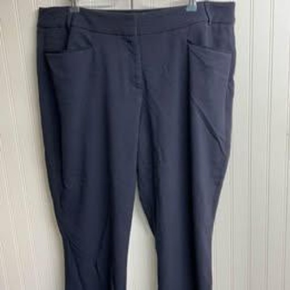 Lane Bryant The Allie Navy Blue Straight Leg Dress Pants Plus Size 18R